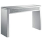 Gillian Rectangular Sofa Table Silver and Clear Mirror