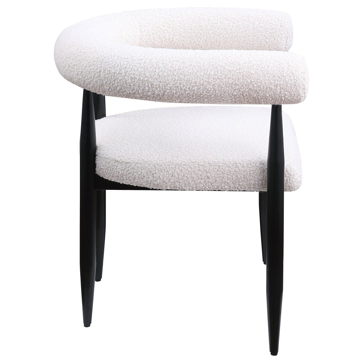 Camden Boucle Upholstered Dining Side Chair Cream (Set of 2)
