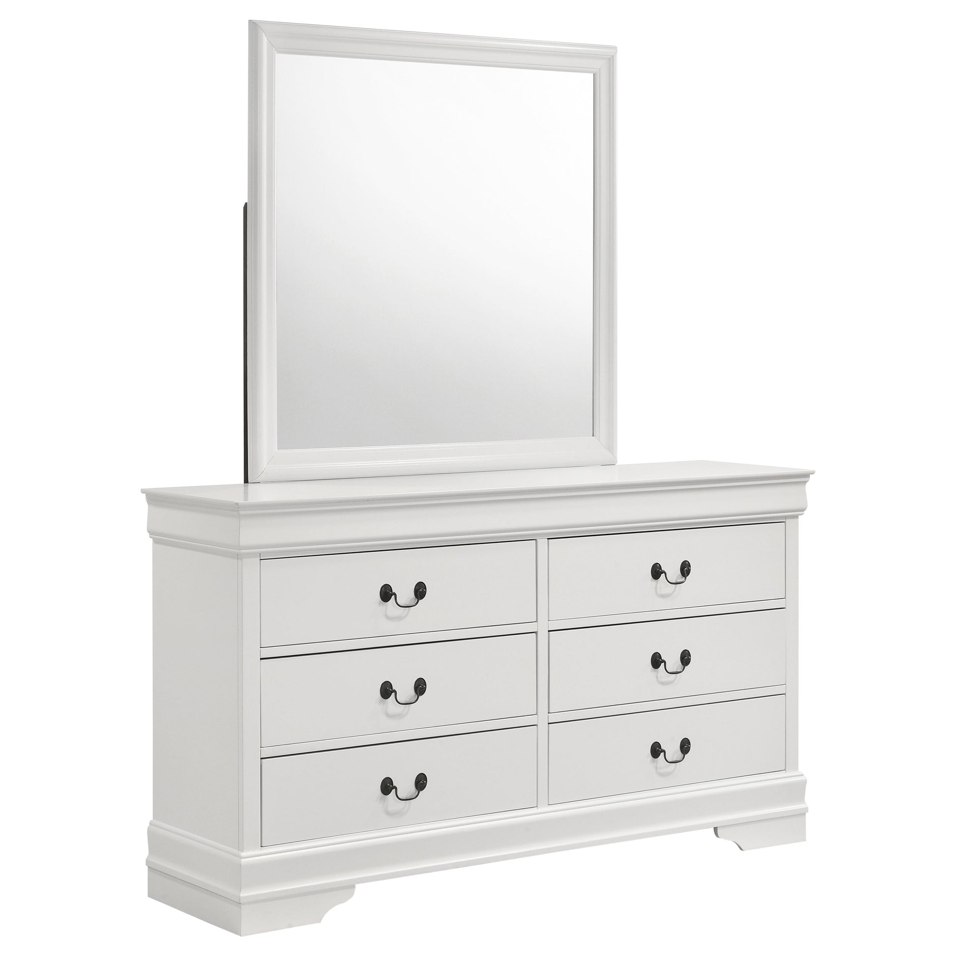 Louis Philippe - 6-drawer Dresser and Mirror Louis Philippe - 6-drawer Dresser and Mirror