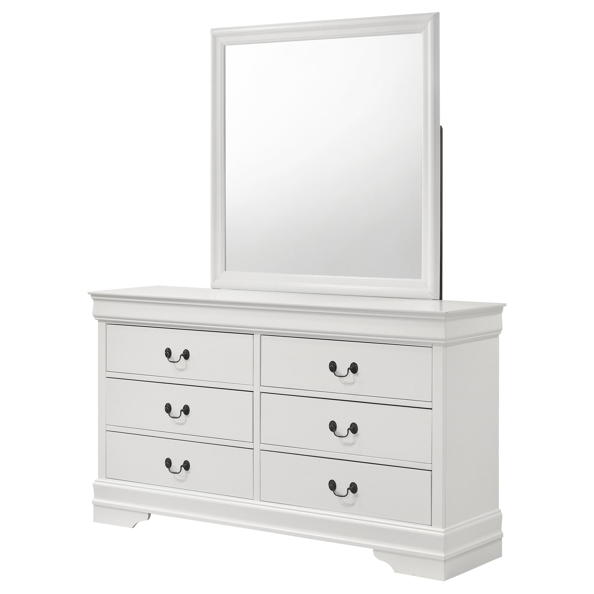 Louis Philippe - 6-drawer Dresser and Mirror Louis Philippe - 6-drawer Dresser and Mirror