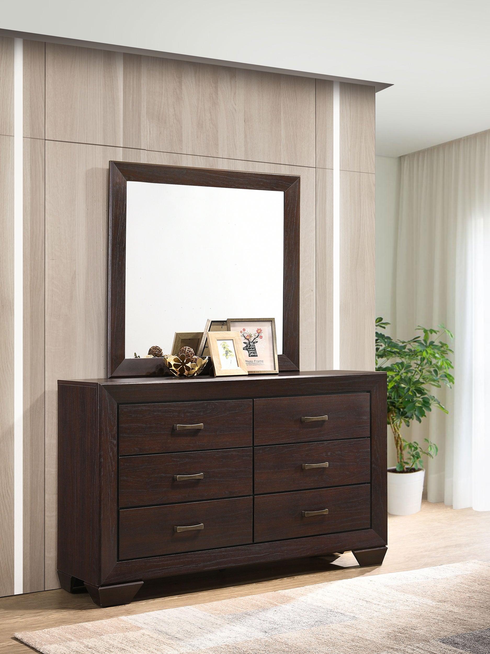 Shop Kauffman 6-drawer Dresser with Mirror Dark Cocoa at JB's Furniture Milwaukee's best furniture store. Shop Kauffman 6-drawer Dresser with Mirror Dark Cocoa at JB's Furniture Milwaukee's best furniture store.