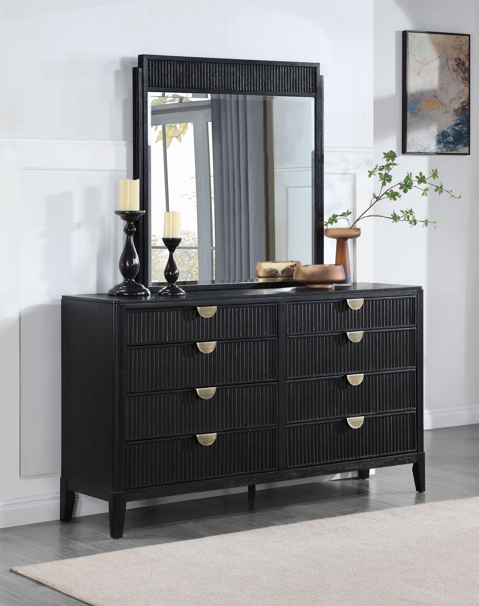 8 drawer dresser black Soto Dresser, by Four Hands High Fashion Home With clean lines and a timeless silhouette Brookmead - 8-Drawer Dresser with