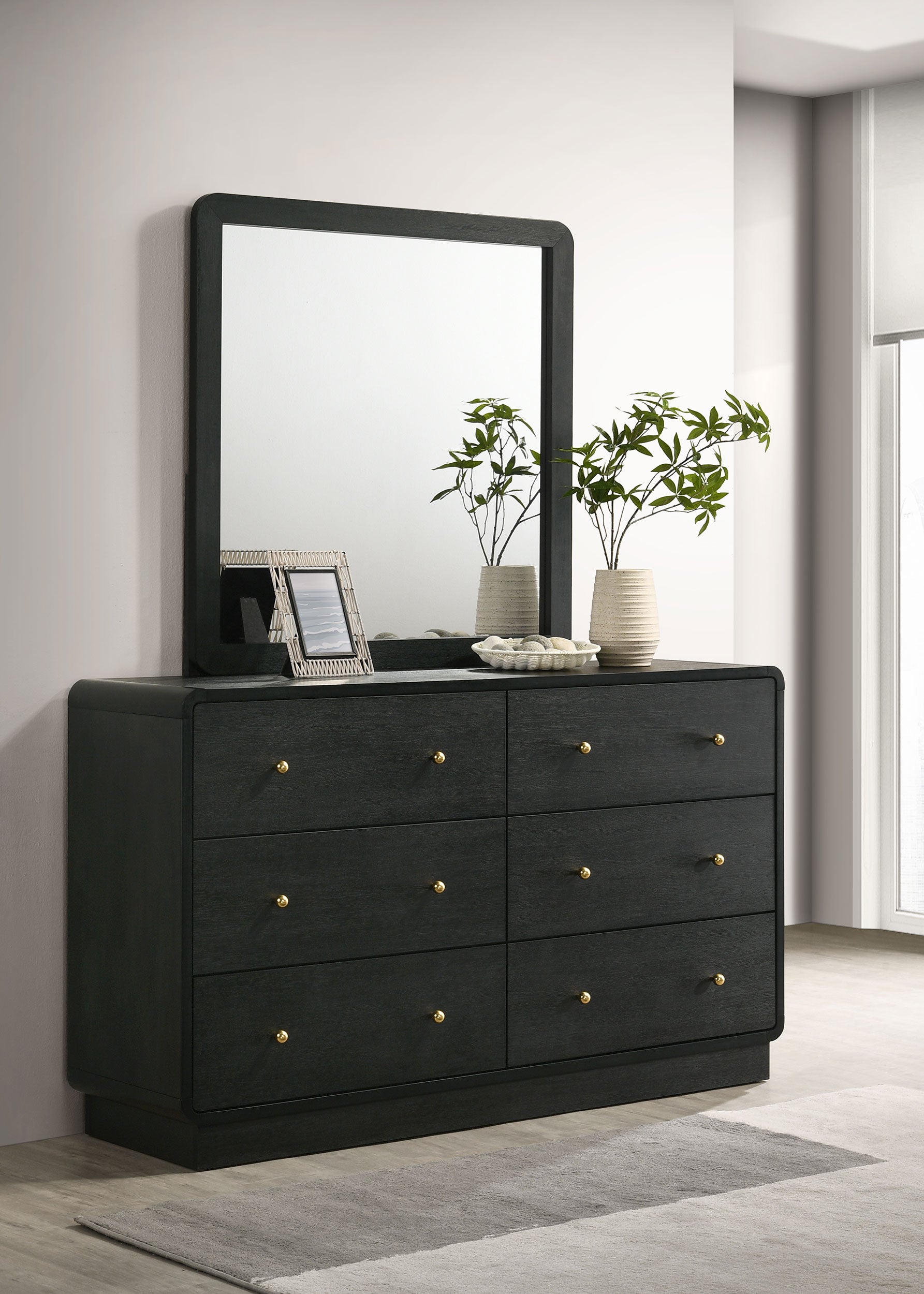 black wood 6 drawer dresser The Rivington 6-Drawer by Maiden Home With six spacious drawers and a large 6 Drawers, Modern Wooden Black