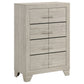 Trenton 4-drawer Bedroom Chest of Drawers Rustic Cream