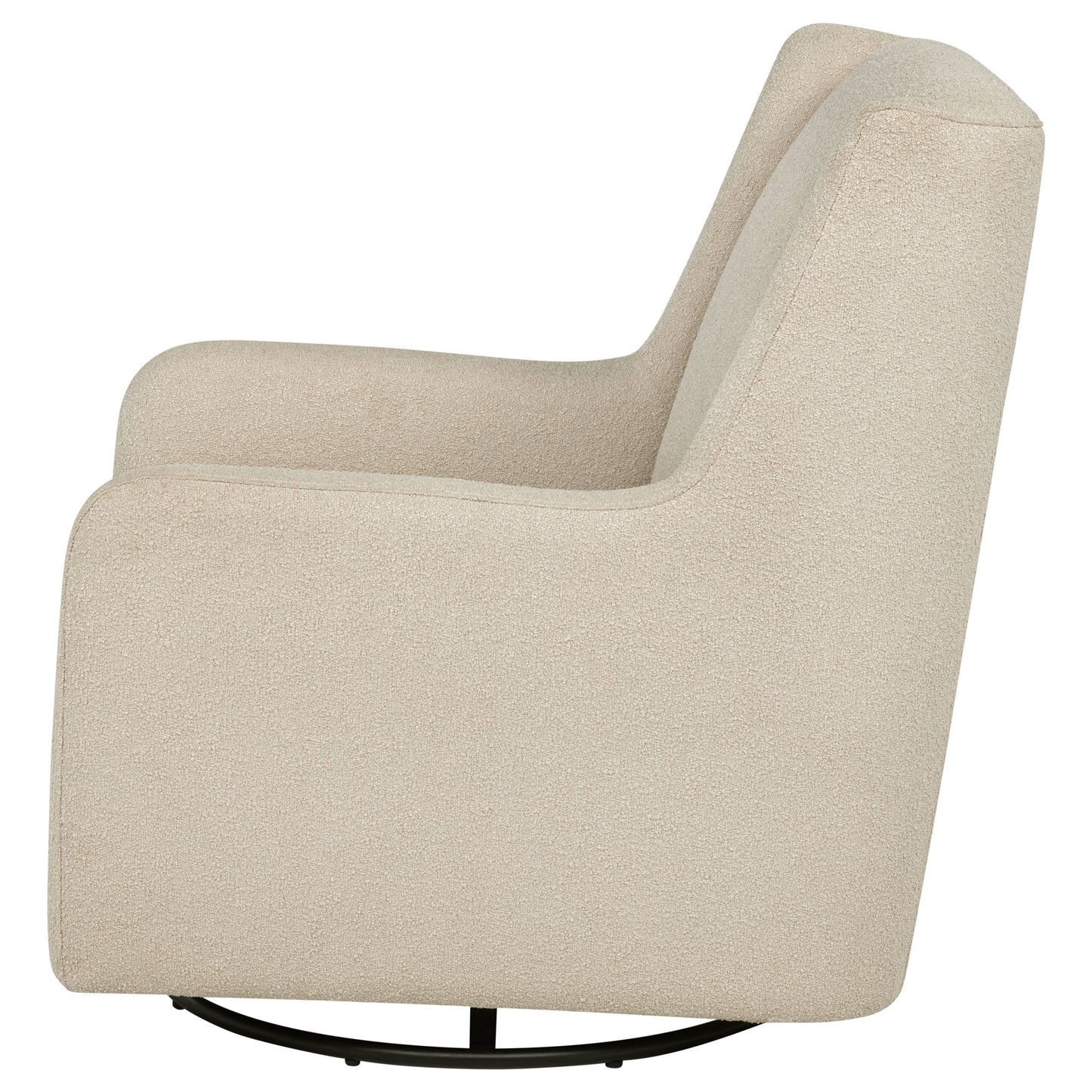 Serra Boucle Upholstered Swivel Glider Sandy Beige