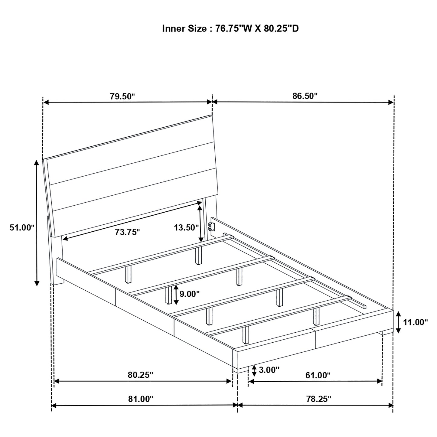 Felicity 6-piece Eastern King Bedroom Set White High Gloss