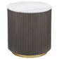 Jason 3-piece Round White Marble Coffee Table Set Charcoal