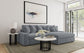 Blaine Upholstered Reversible Chaise Sectional Sofa Fog
