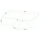 Jenny 2-piece Rectangular Coffee and End Table Set Chrome