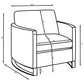 Corliss Upholstered Curved Track Arm Chair Camel