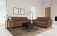 Selma 2-piece Velvet Upholstered Crescent Arm Sofa Set Rust