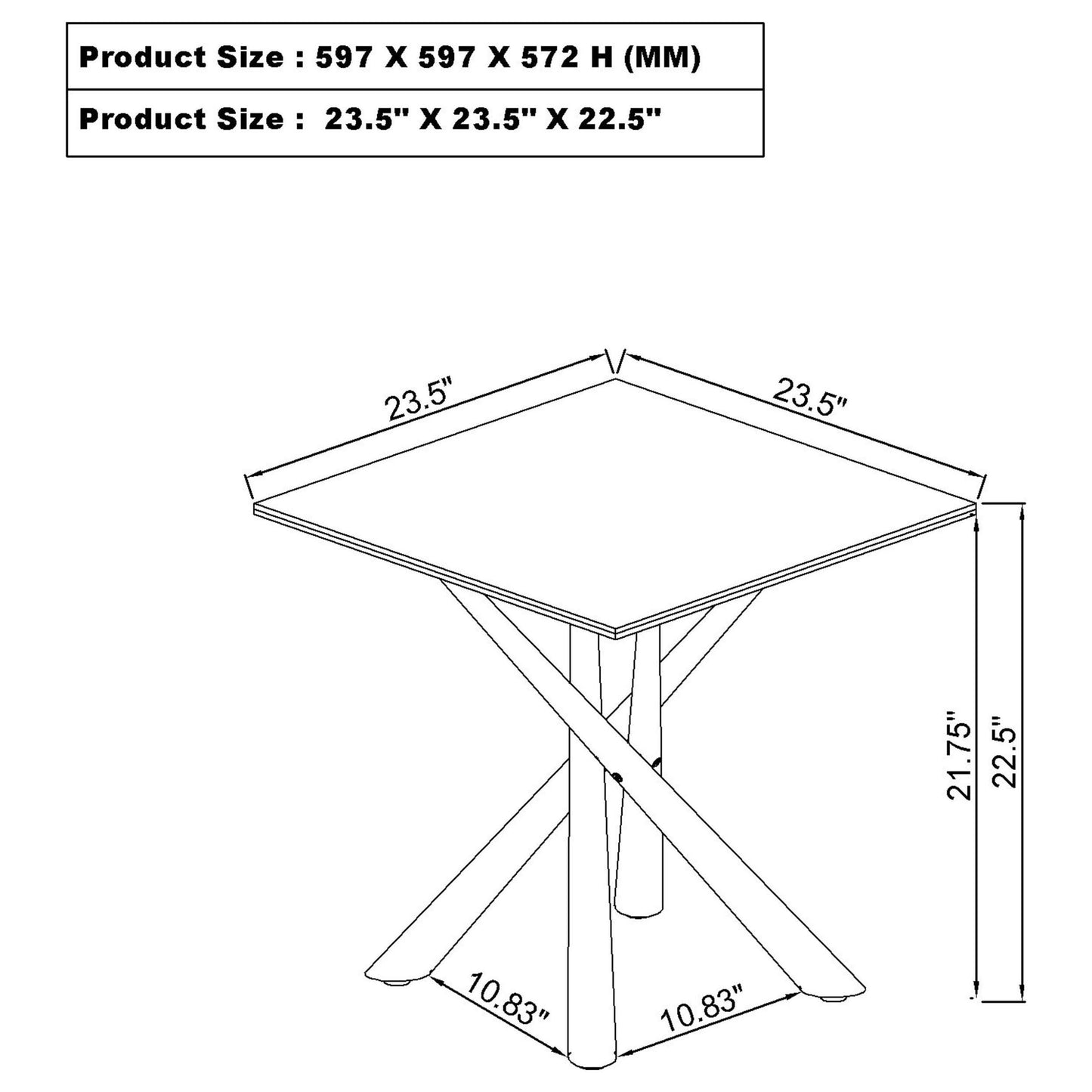 Carvell 3-piece Square Coffee and End Table Set Mirage White