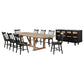 Middleton 10-piece Extension Leaf Dining Set Natural Brown and Black