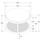 Arini 3-piece Round Coffee and End Table Set Sand Wash