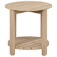 Fowler 2-piece Round Coffee and End Table Set Natural
