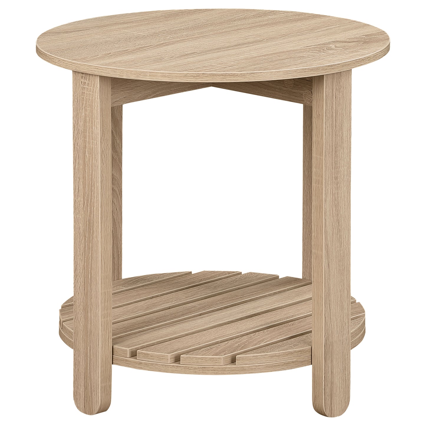 Fowler 3-piece Round Coffee and End Table Set Natural