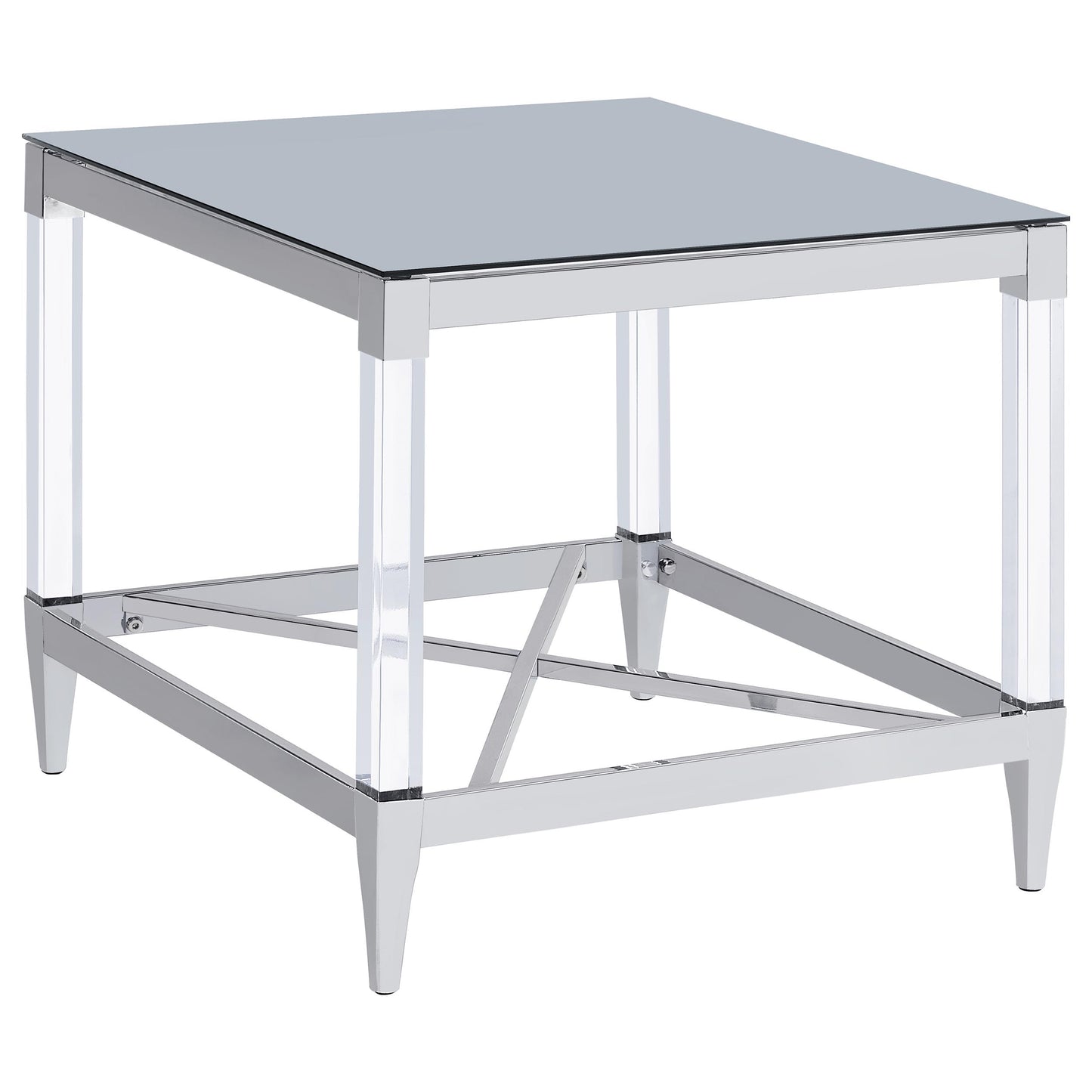Lindley 3-piece Square Coffee and End Table Set Chrome