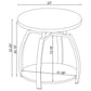 Dacre 3-piece Round Coffee and End Table Set Dark Charcoal
