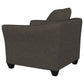 Salizar Upholstered Flared Arm Accent Chair Charcoal Grey