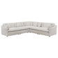 Hobson 5-piece Upholstered Modular Sectional Sofa Ivory