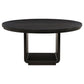Leandro 60-inch Round Dining Table Burnished Black