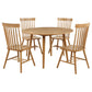 Andrews 5-piece Round Wood Dining Room Table Set Light Ash