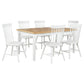 Andrews 7-piece Rectangular Dining Set Light Ash and White
