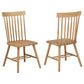Andrews Windsor Spindle Back Dining Side Chair Light Ash (Set of 2)