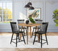 Andrews Windsor Counter Height Dining Side Chair Black (Set of 2)