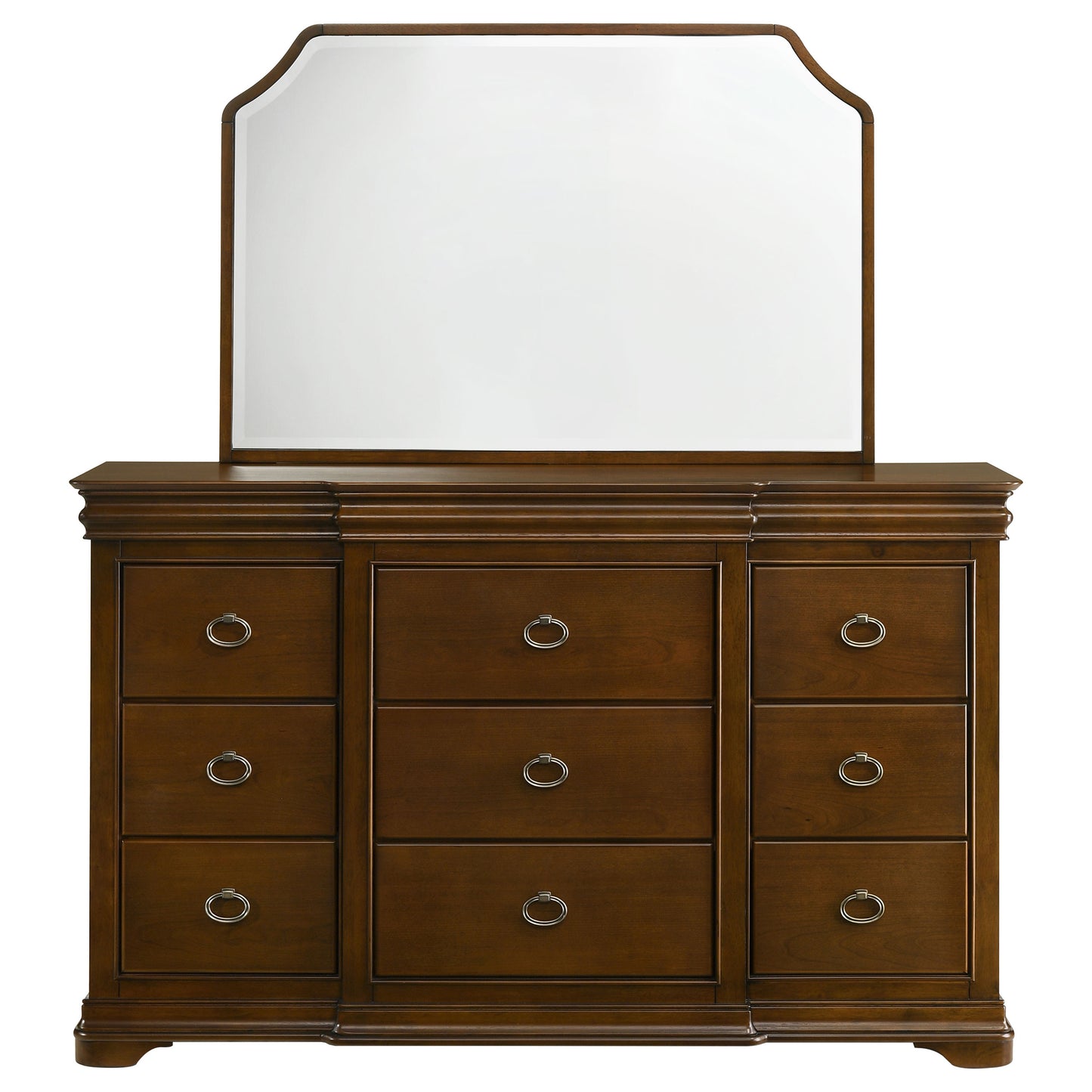 Garland 11-drawer Bedroom Dresser with Mirror Brown Cherry