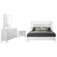 Cassia 4-piece Eastern King LED Bedroom Set White High Gloss