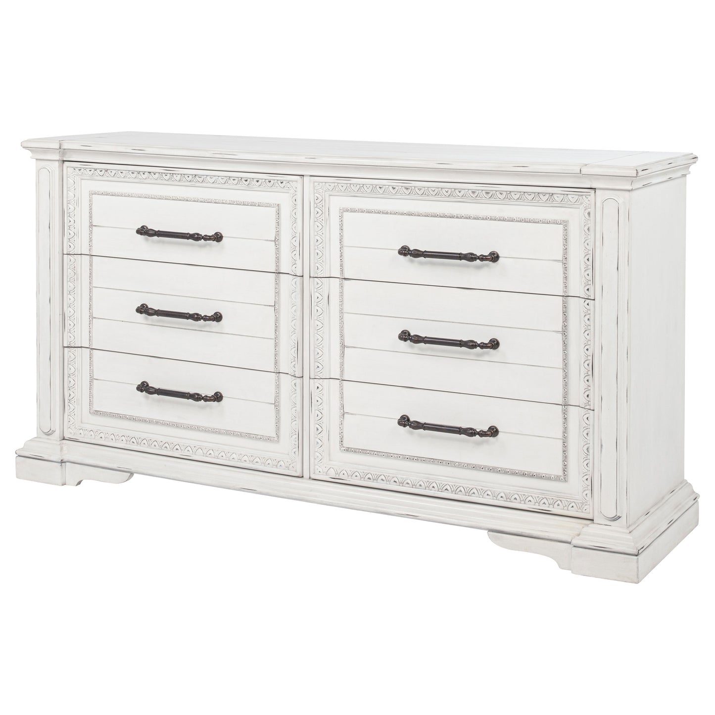 McKinney 6-drawer Bedroom Dresser Cabinet Vintage White
