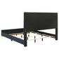 Ines 56-inch Fabric Upholstered Queen Panel Bed Navy