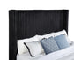 Centergrove Upholstered Queen Wingback TV Bed Black