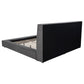 Dreux Upholstered California King Panel Platform Bed Grey