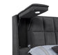 Dreux Upholstered Eastern King Panel Platform Bed Grey