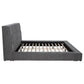 Dreux Upholstered Queen Panel Platform Bed Grey
