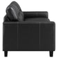Scotland 3-piece Faux Leather Upholstered Sofa Set Black