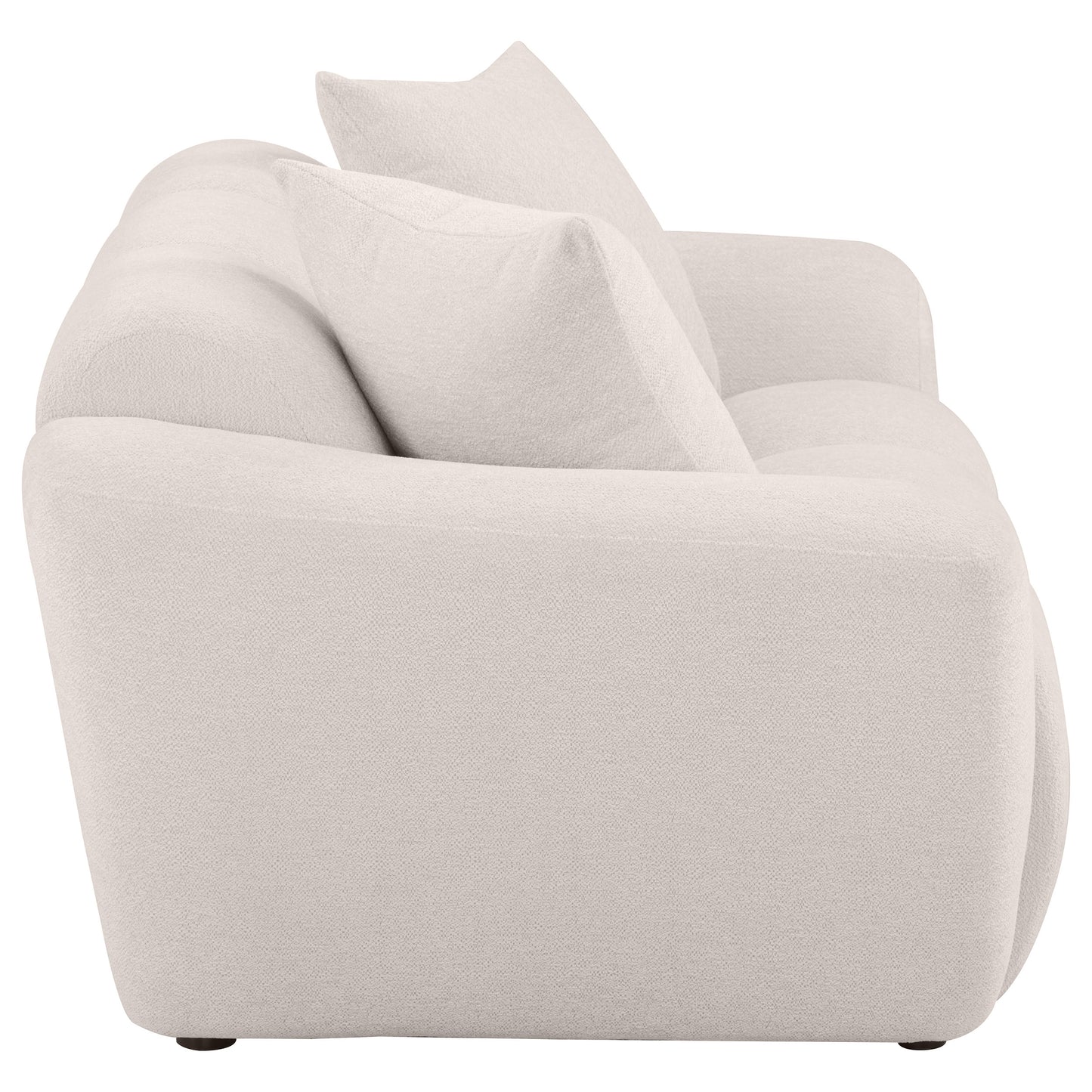 Destino Chenille Upholstered Splayed Arm Loveseat Greige