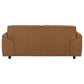 Buxton Top Grain Leather Upholstered Loveseat Orange