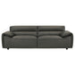 Buxton 2-piece Leather Upholstered Sofa Set Graphite
