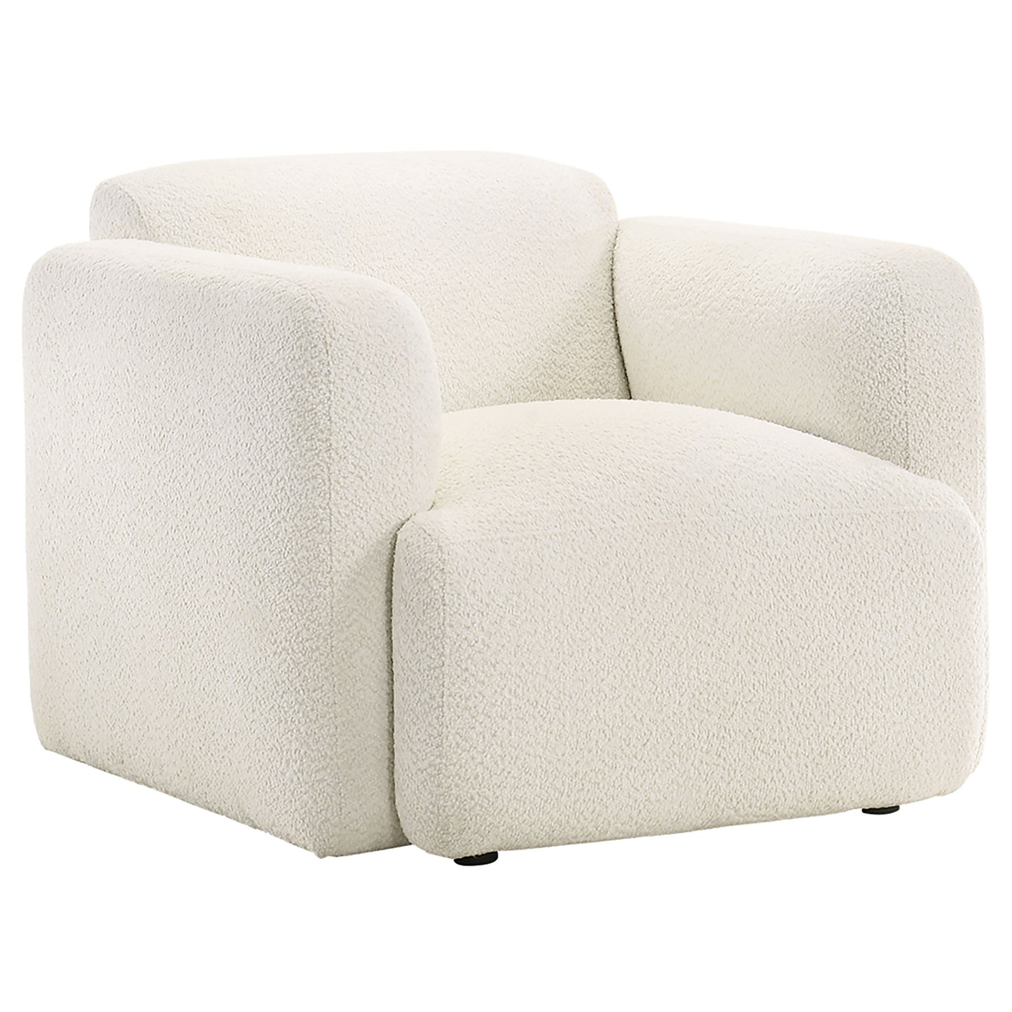 Dorset 3-piece Upholstered Round Track Arm Sofa Set White