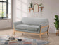 Vaughn Fabric Upholstered Flared Arm Loveseat Grey