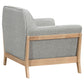 Vaughn Fabric Upholstered Flared Arm Accent Chair Grey