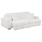 Jacana Corduroy Upholstered Dual Power Chaise Sofa Ivory