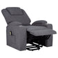 Louie Chenille Upholstered Power Lift Massage Chair Grey