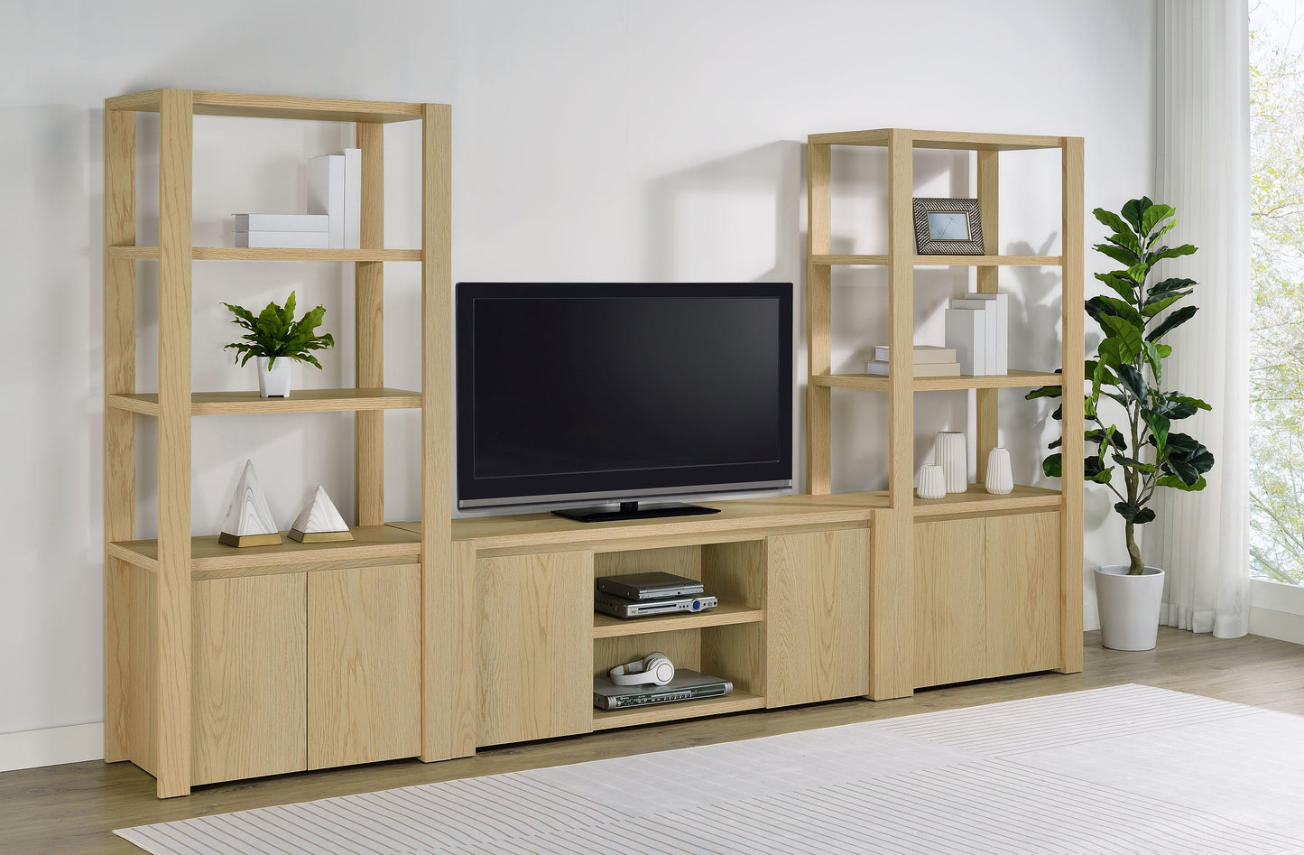 Laurelton 60-inch 2-door TV Stand Media Console Light Oak