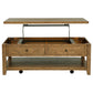 Payne 48-inch Mobile Lift Top Coffee Table Distressed Brown