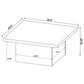 Devar Square Engineered Wood Coffee Table Distressed Pine