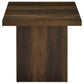Devar Square Engineered Wood Side End Table Dark Pine